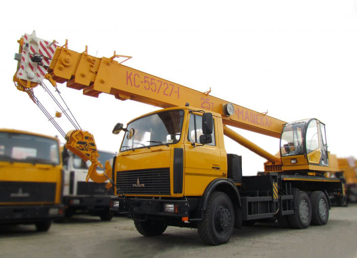 Автокран Ивановец 25 тонн 28 метров КС-55727