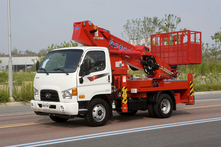 Автовышка АГП 26 метров Jinwoo 280 на базе Hyundai HD-78