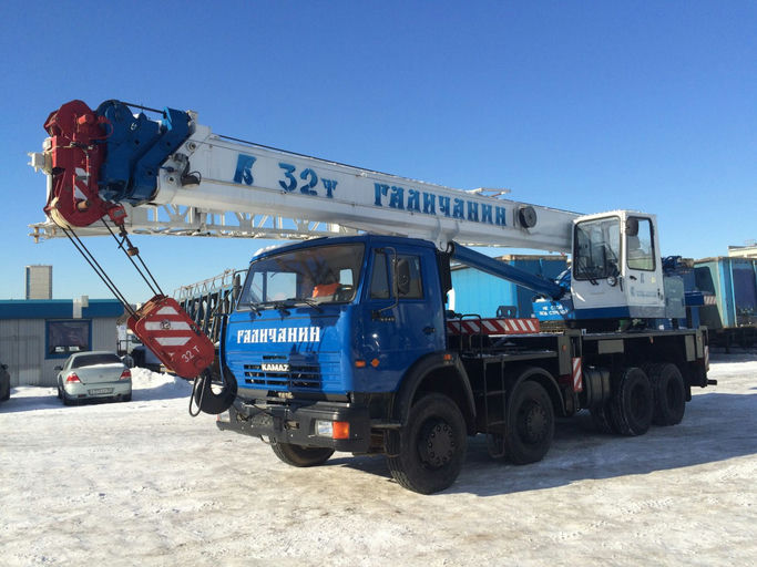 Автокран Галичанин КС-55729-1В 32 тонны 31 м на шасси + 9 м гусек КАМАЗ-6540